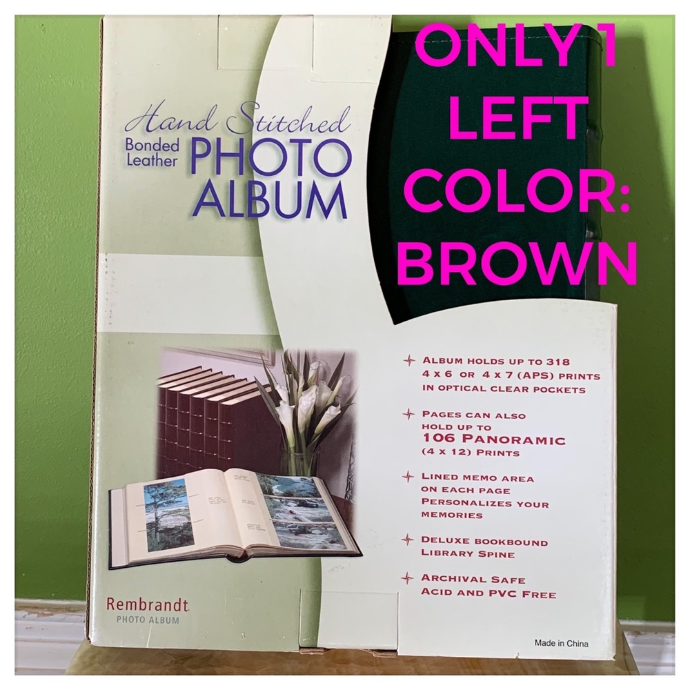 REMBRANDT LARGE HAND STITCHED LEATHER PHOTO ALBUM